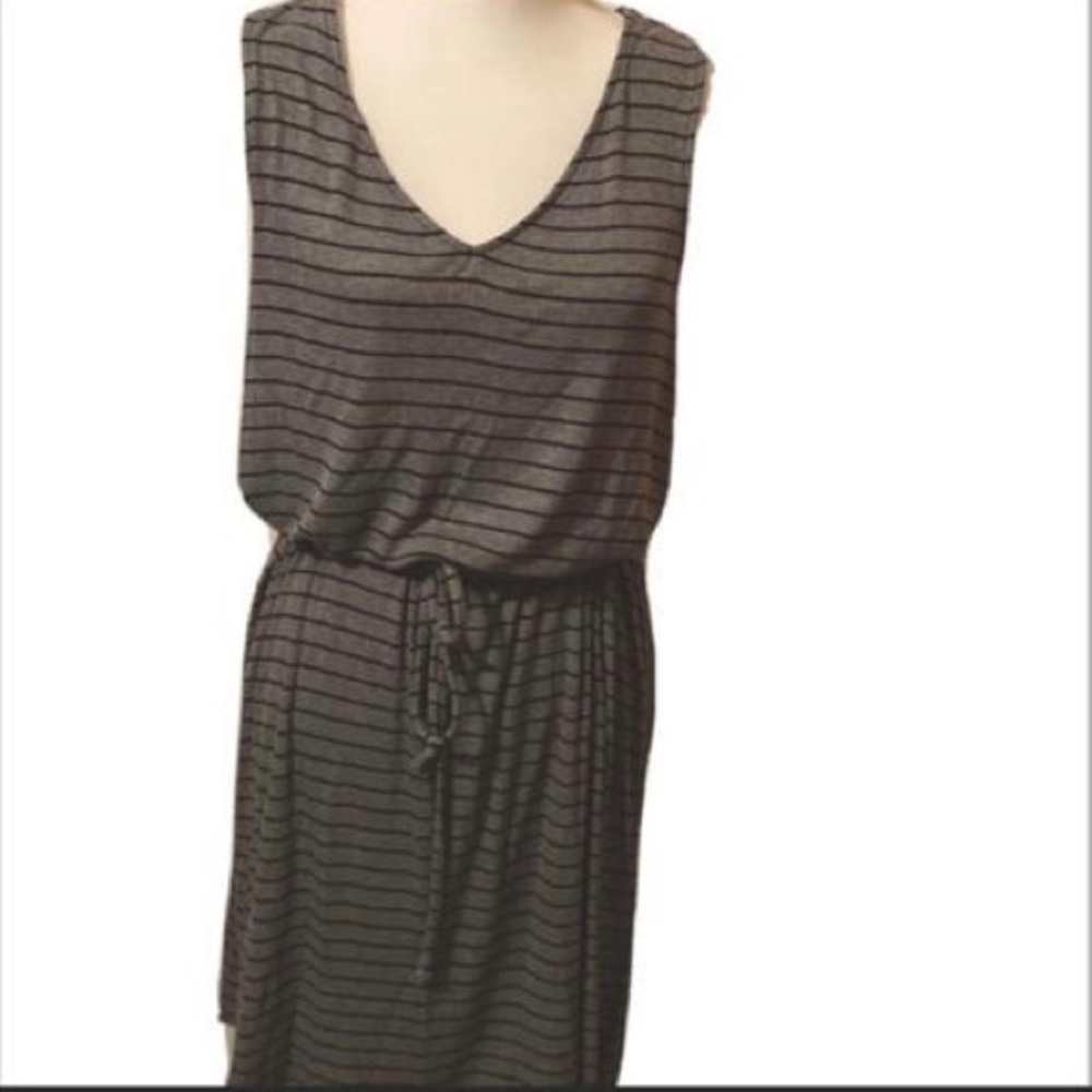 New Gray Dress with Black Stripes size XLarge